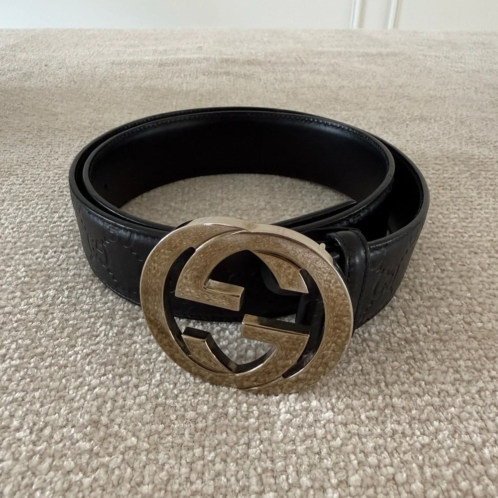 Gucci Black Guccissima Leather Interlocking G - Picture 5 of 5